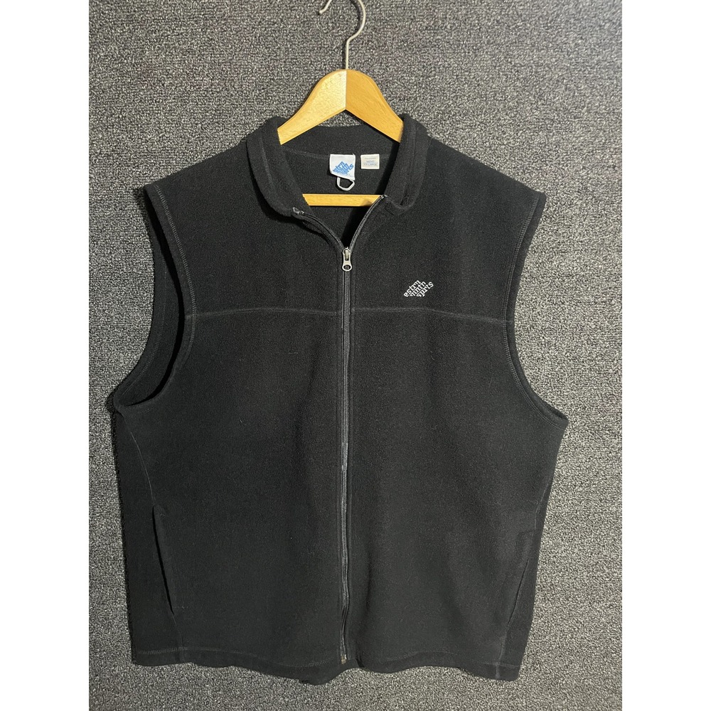Vintage Eastern Mountain Sports Vest Mens XXL Black EMS Fleece Jacket Full Zip